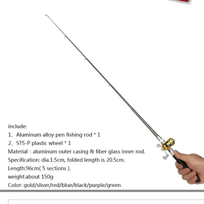 20cm Portable Pocket Telescopic Mini Fishing Pole