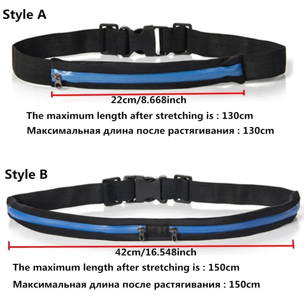 Waist Pack Double Pocket Waterproof Phone Belt