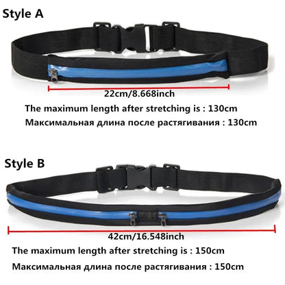 Waist Pack Double Pocket Waterproof Phone Belt