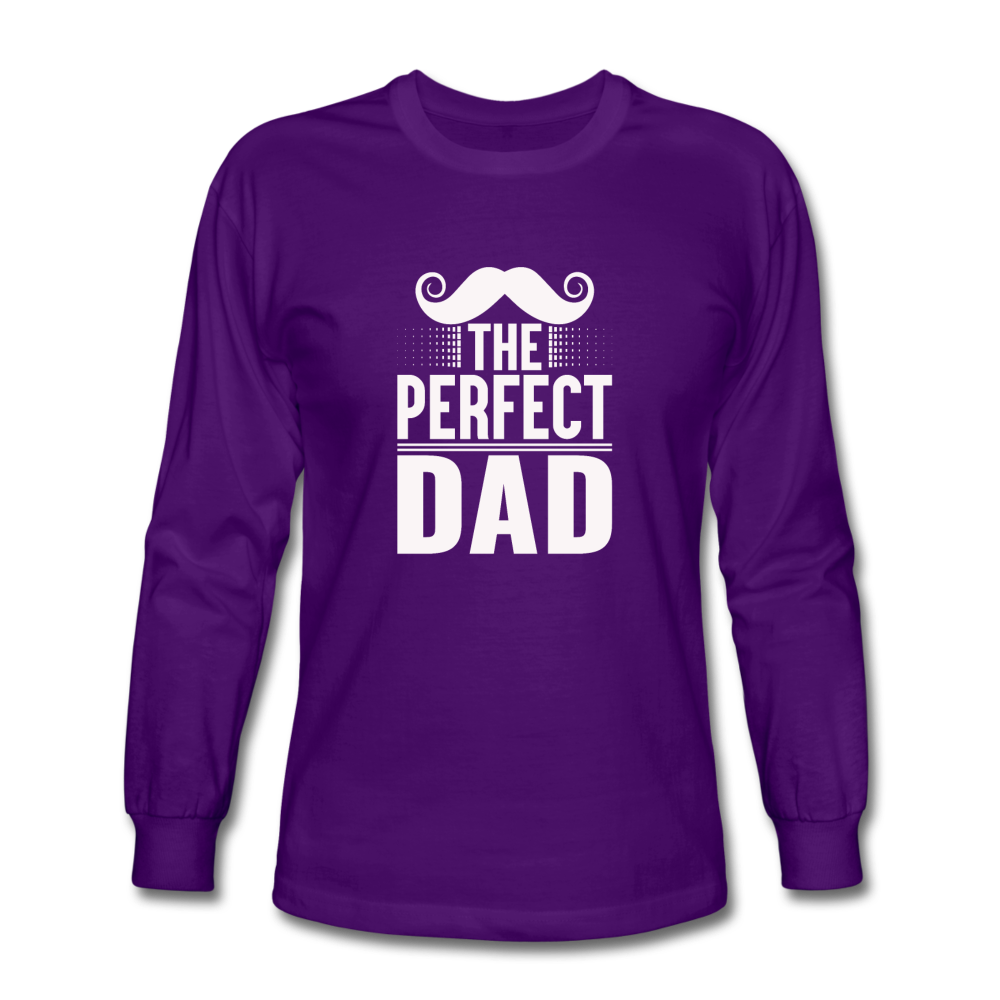 Men's The Perfect Dad Long Sleeve T-Shirt - purple