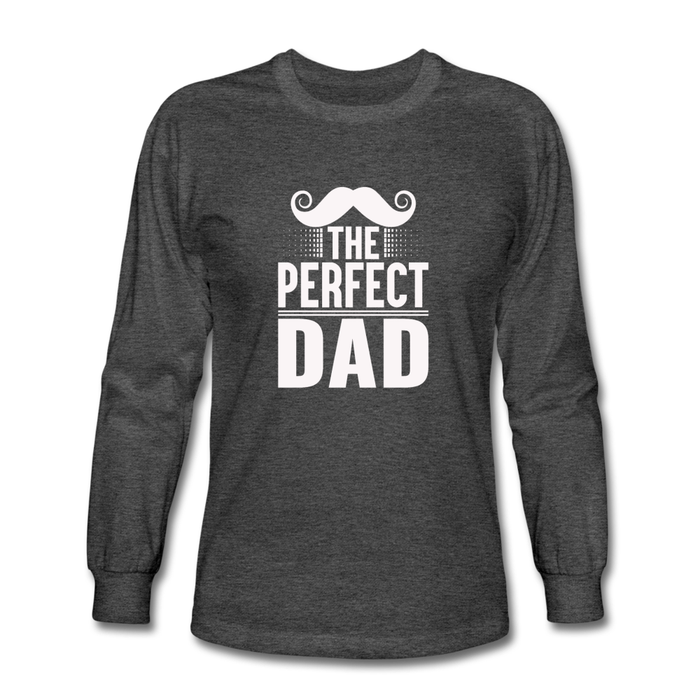 Men's The Perfect Dad Long Sleeve T-Shirt - heather black