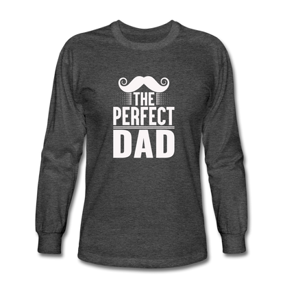 Men's The Perfect Dad Long Sleeve T-Shirt - heather black