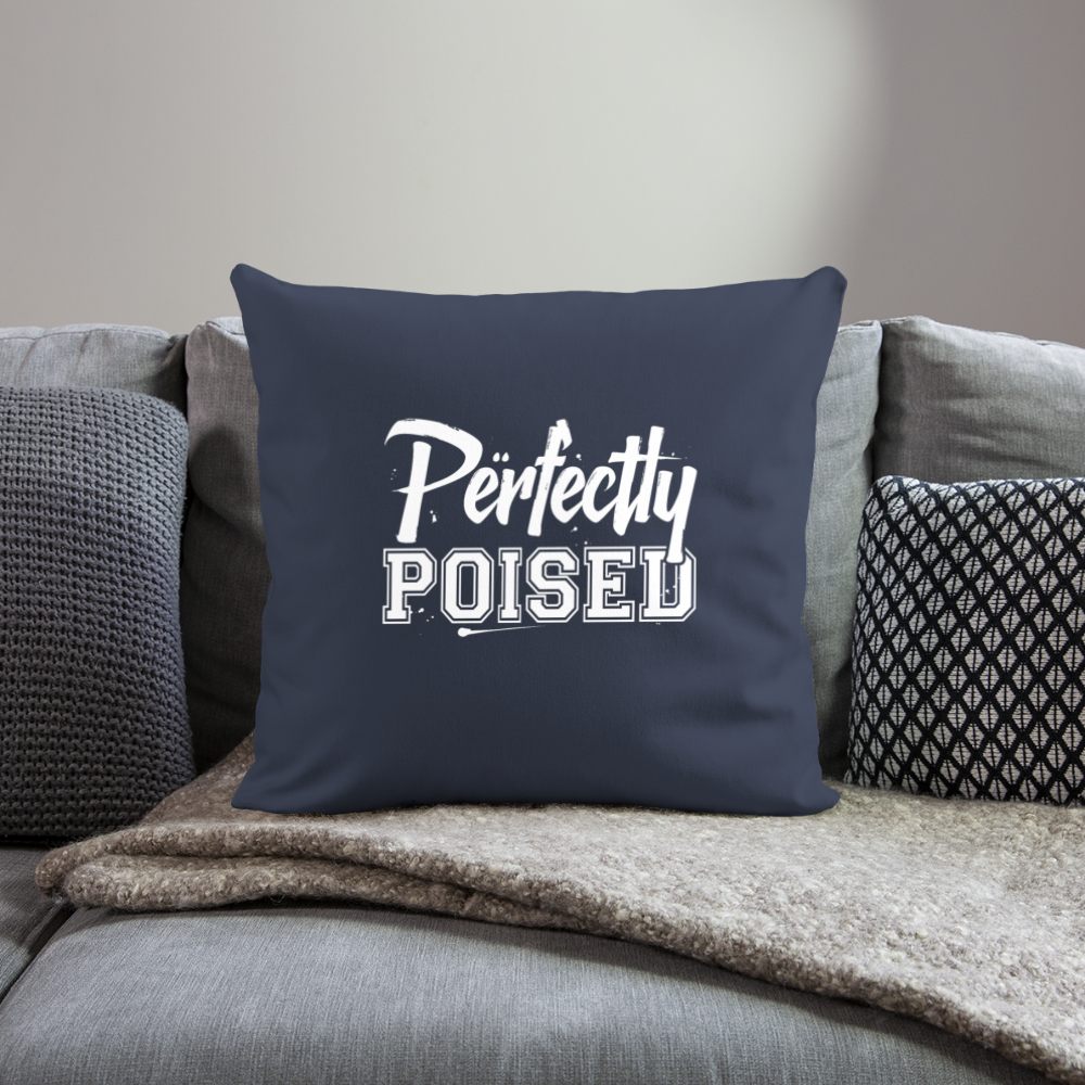 Perfectly Poised Throw Pillow Cover 18” x 18” - navy