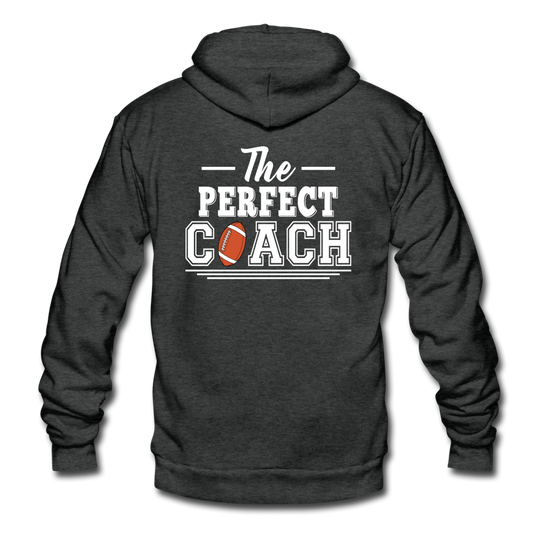 The Perfect Coach Fleece Zip Hoodie - charcoal gray